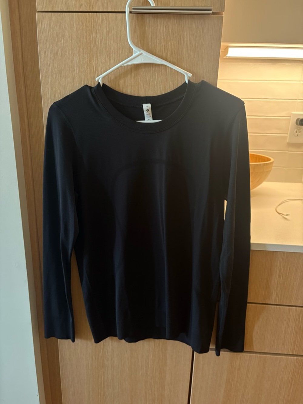 lululemon athletica Black Long-Sleeve Crewneck Top